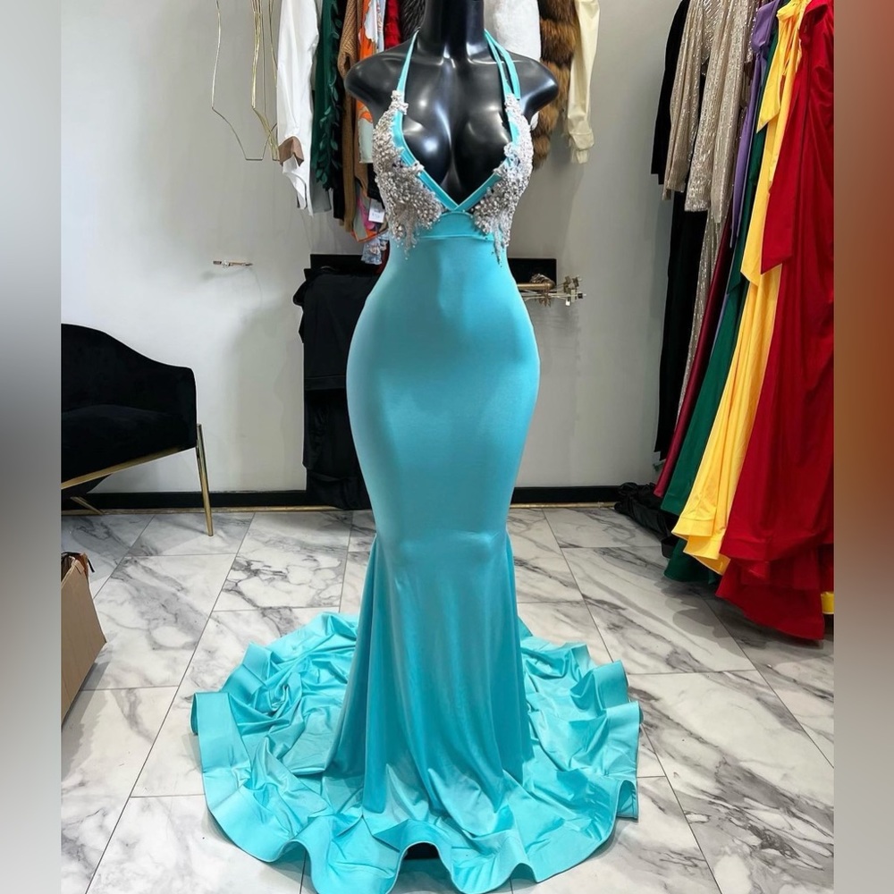 Blue prom dress
